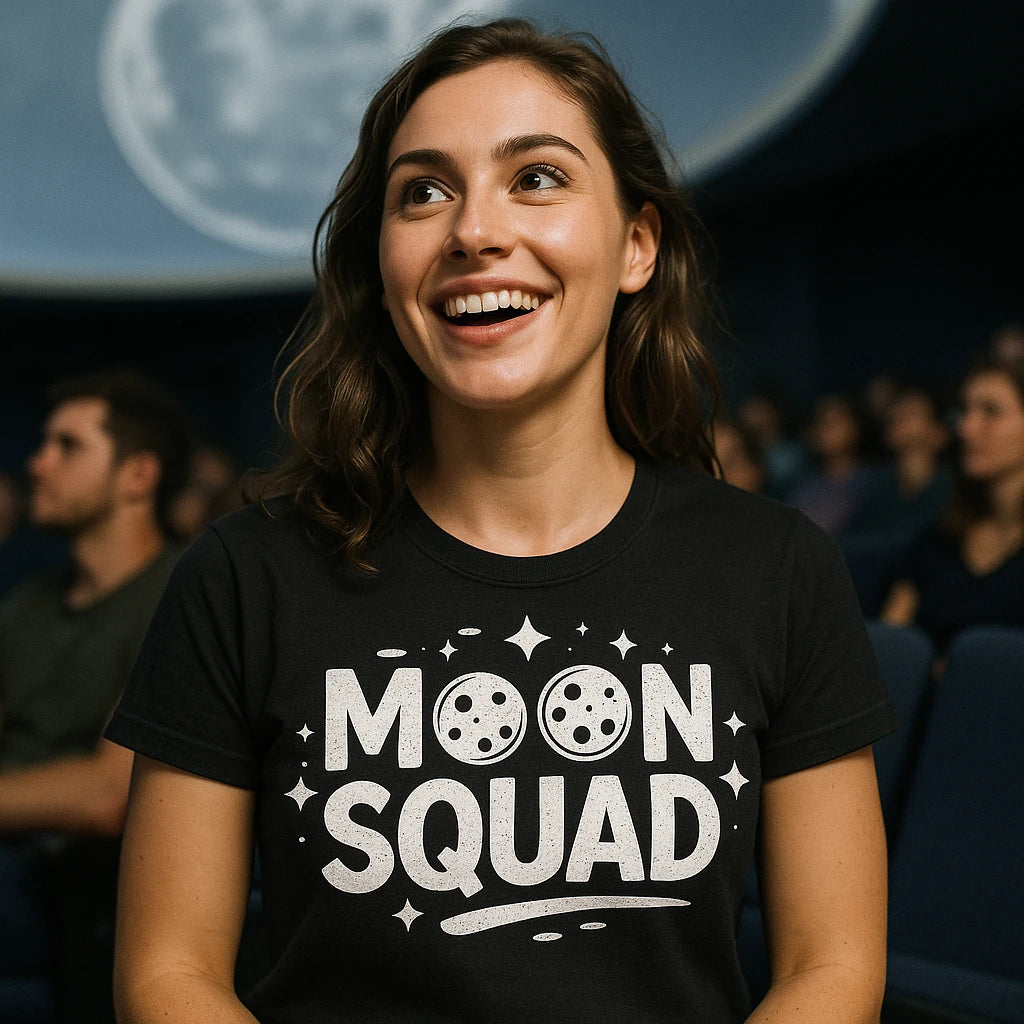 "Moon Squad" blue moon t shirt - product photo 9