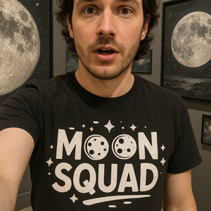 "Moon Squad" blue moon t shirt - product photo 7