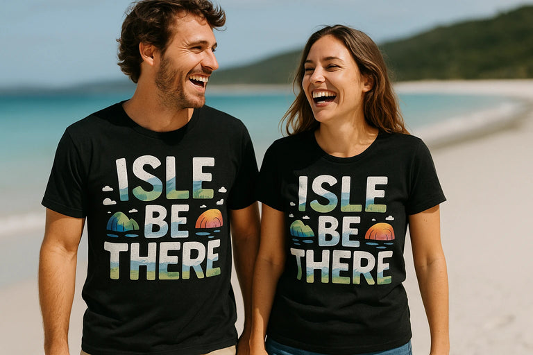 Person wearing the black islands t shirt graphic tee - 
