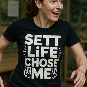 "Sett Life Chose Me" black badgers shirts - a birthday gift for badgers lover