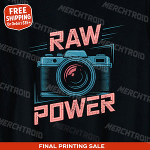 "Raw Power" photographer t shirt - product photo 10