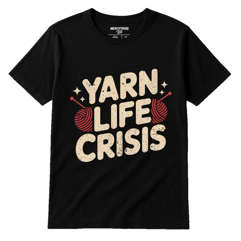 Black Knitted Henley T Shirt - 