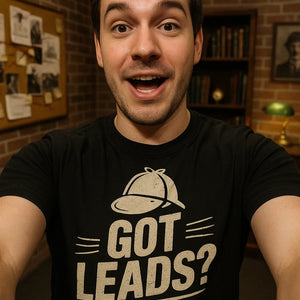 "Got Leads?" black detective shirts - also a gift ideas for police detective