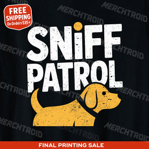 "Sniff Patrol" walking the dog t shirt - product photo 9