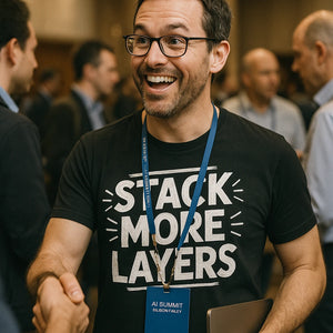 "Stack More Layers" artificial intelligence t shirt - product photo 8