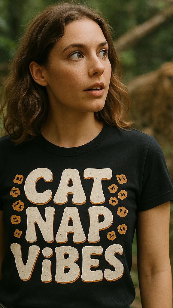 "Cat Nap Vibes" leopard print t shirt - product photo 9