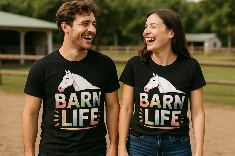 Person wearing the black horse tee shirts graphic tee - 