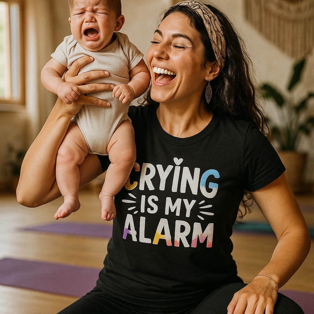 "Crying Is My Alarm" new parents shirts - product photo 8