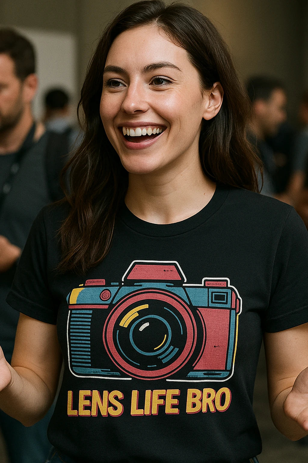 "Lens Life Bro" black photographers shirts, photographed as photographers lover gift