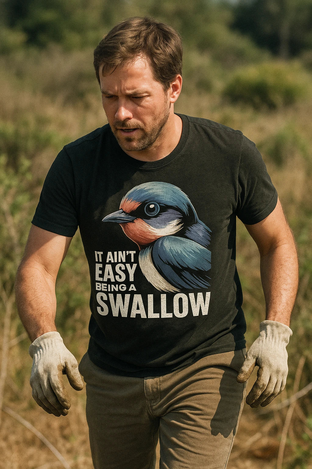 "It Ain'T Easy Being a Swallow" black t shirt i swallow - a birthday gift for swallow lover