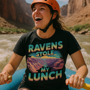 "Ravens Stole My Lunch" i hiked the grand canyon t shirt - product photo 8