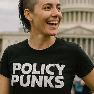 "Policy Punks" no politics t shirt - product photo 7