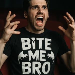 "Bite Me Bro" energy vampire t shirt - product photo 8