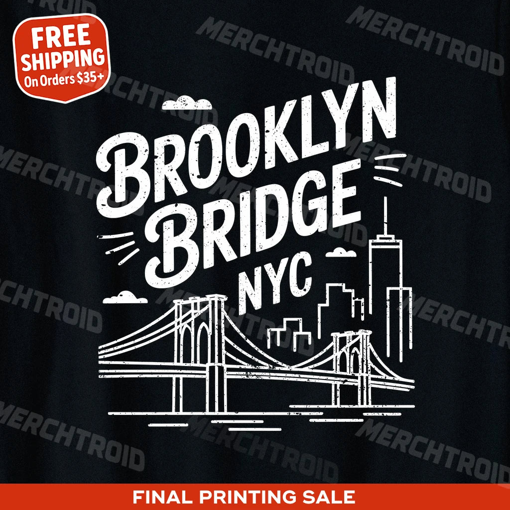 "Brooklyn Bridge NYC" new york city t shirt - product photo 10