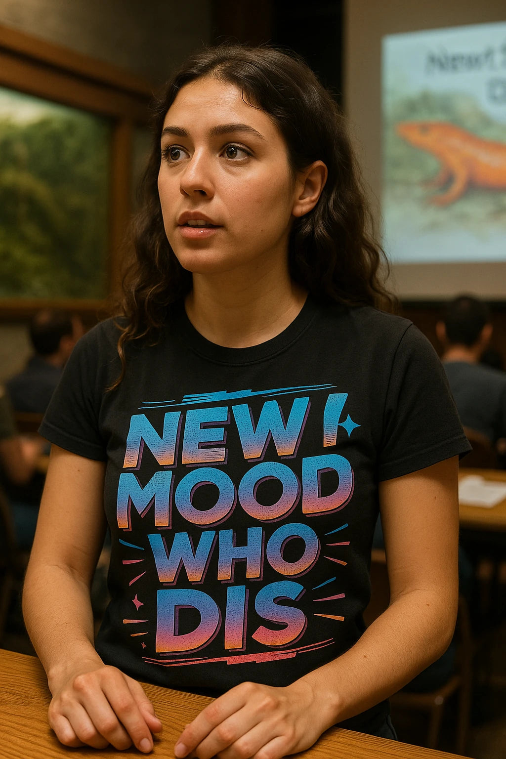 "Newt Mood Who Dis" black newt shirts - a birthday gift for newt lover