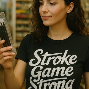 "Stroke Game Strong" arabic calligraphy t shirt - product photo 7