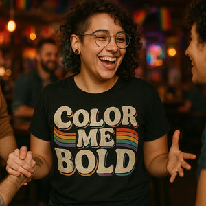 "Color Me Bold" lgbtq tee shirts - product photo 8
