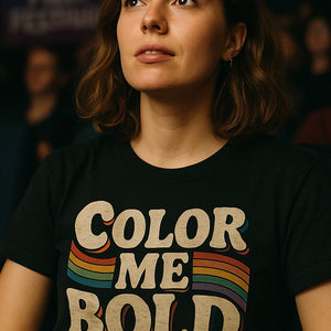 "Color Me Bold" lgbtq tee shirts - product photo 7