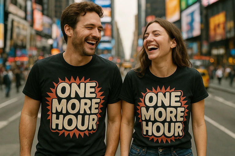 Person wearing the black new years shirts graphic tee - 