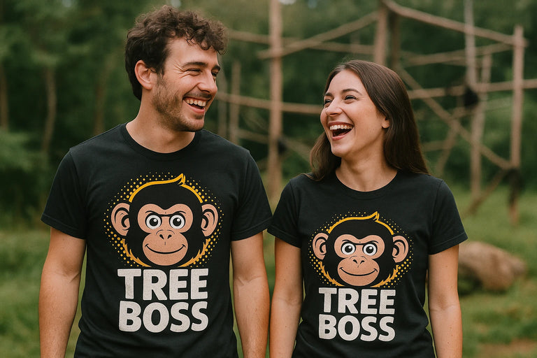 Person wearing the black funny monkey t shirt graphic tee - 