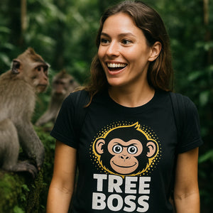 "Tree Boss" funny monkey t shirt - product photo 9