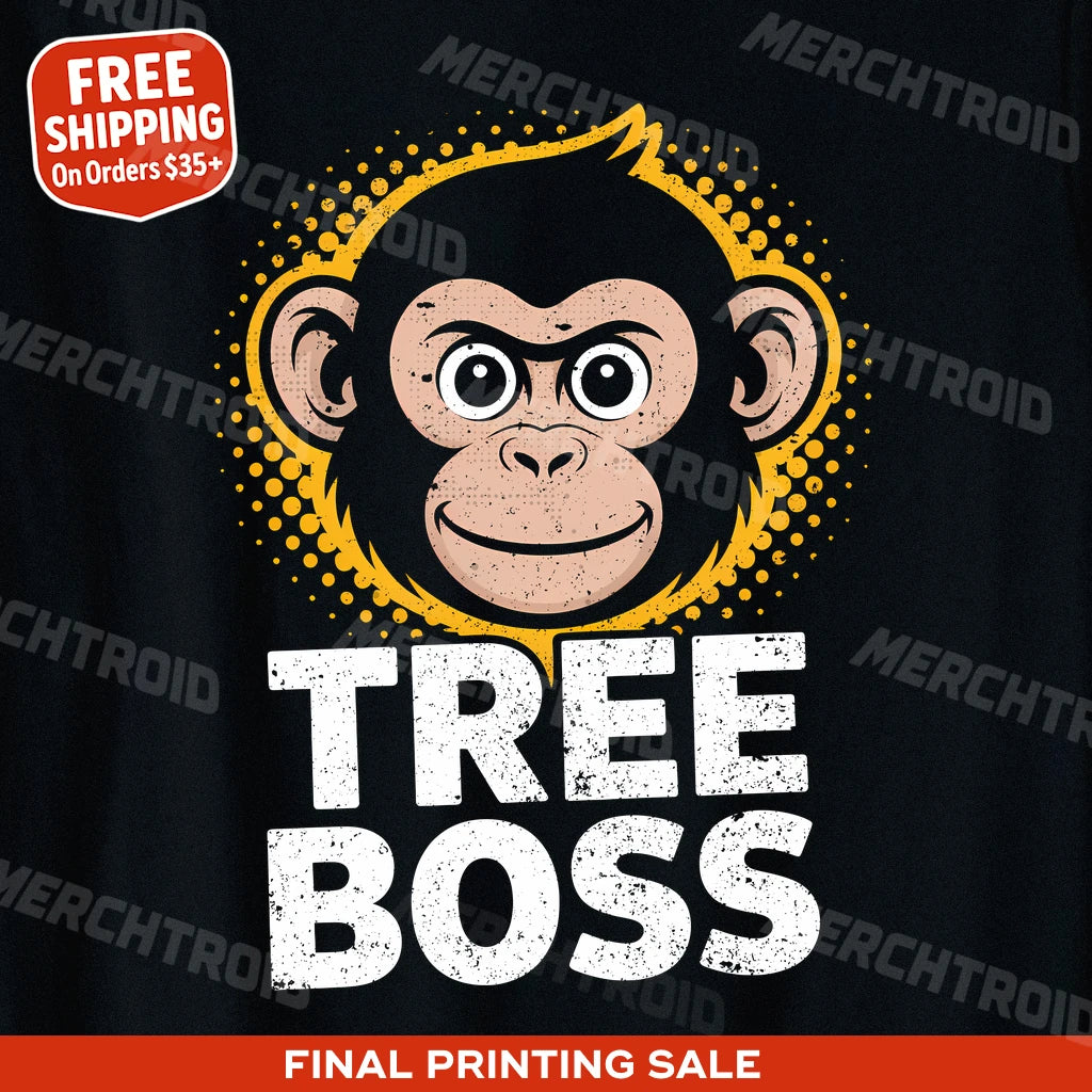"Tree Boss" funny monkey t shirt - product photo 10