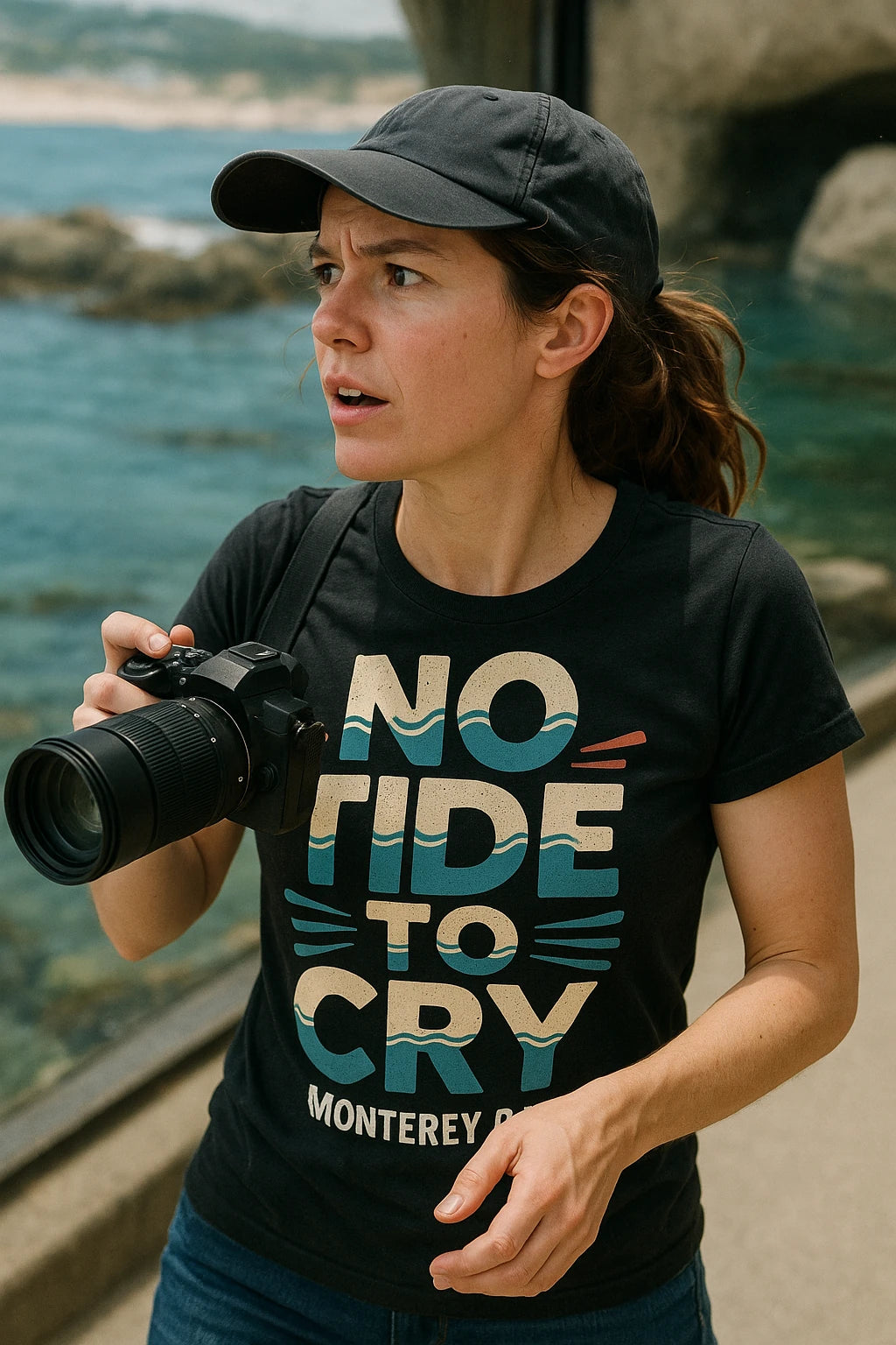 "No Tide To Cry" black oceans t shirt - a birthday gift for oceans lover