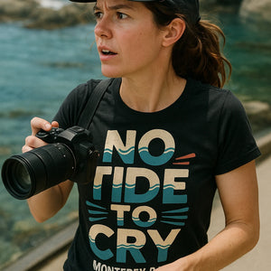 "No Tide To Cry" black oceans t shirt - a birthday gift for oceans lover