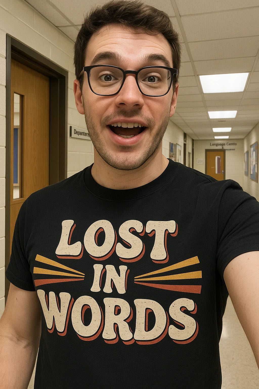 "Lost in Words" translator shirts - product photo 7