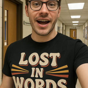 "Lost in Words" translator shirts - product photo 7