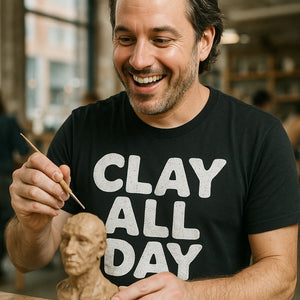 "Clay All Day" sculpting t shirt - product photo 8