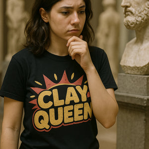 "Clay Queen" black sculpting shirts - a birthday gift for sculpting lover