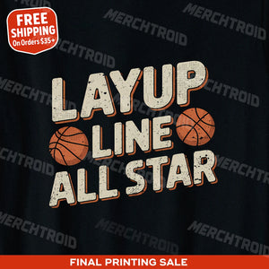 "Layup Line All Star" basketball graphic tees - product photo 9