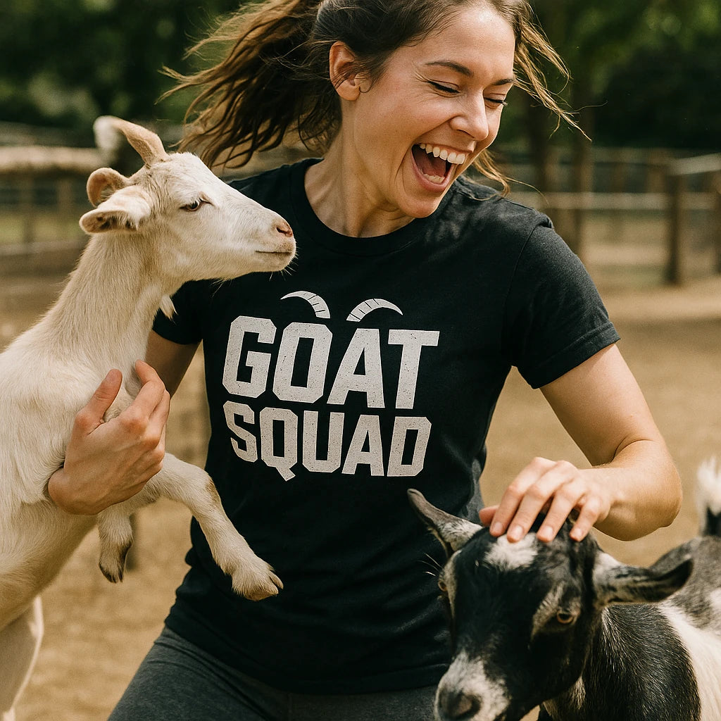 "Goat Squad" goats t shirt - product photo 8
