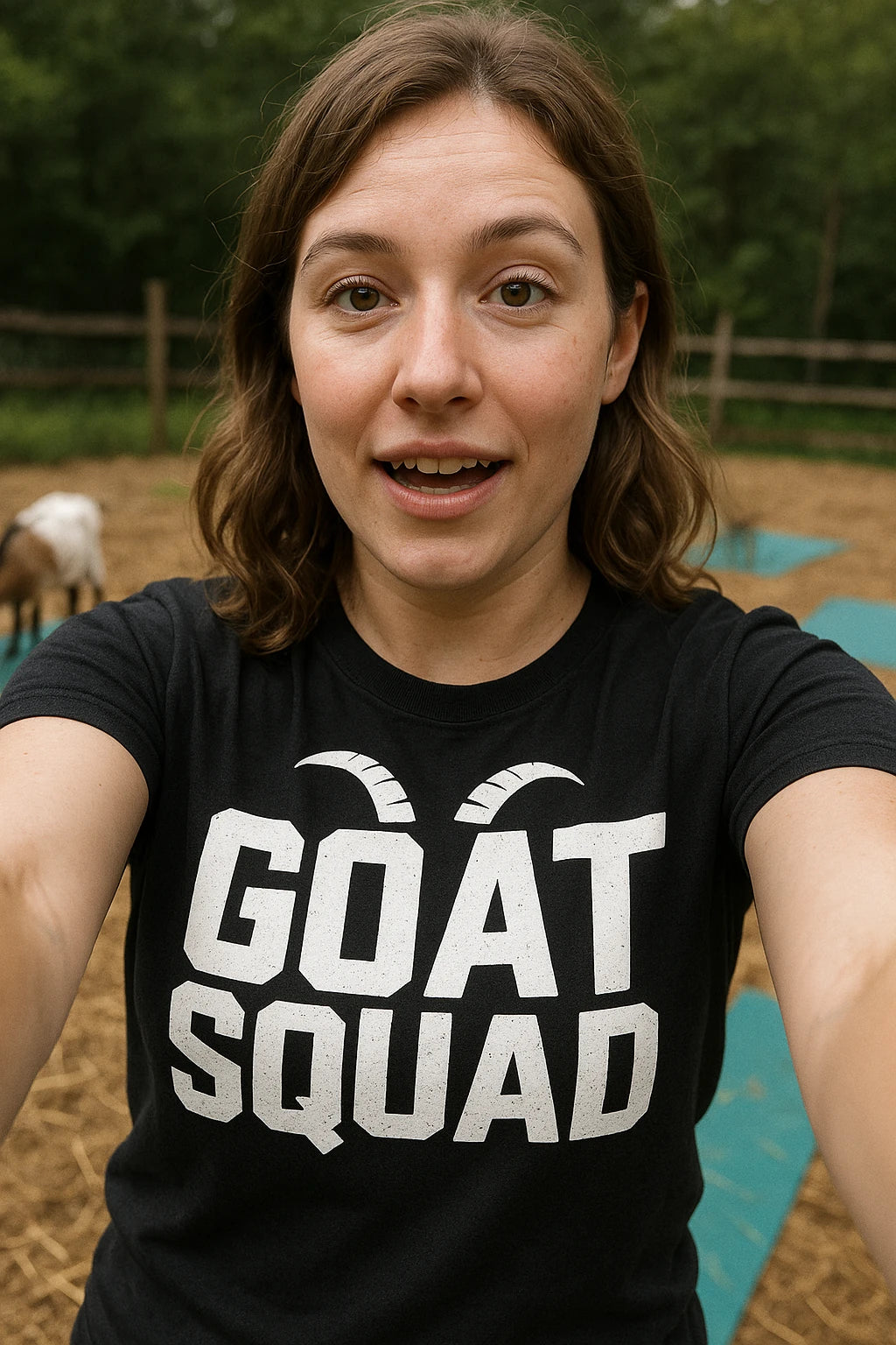 "Goat Squad" goats t shirt - product photo 7