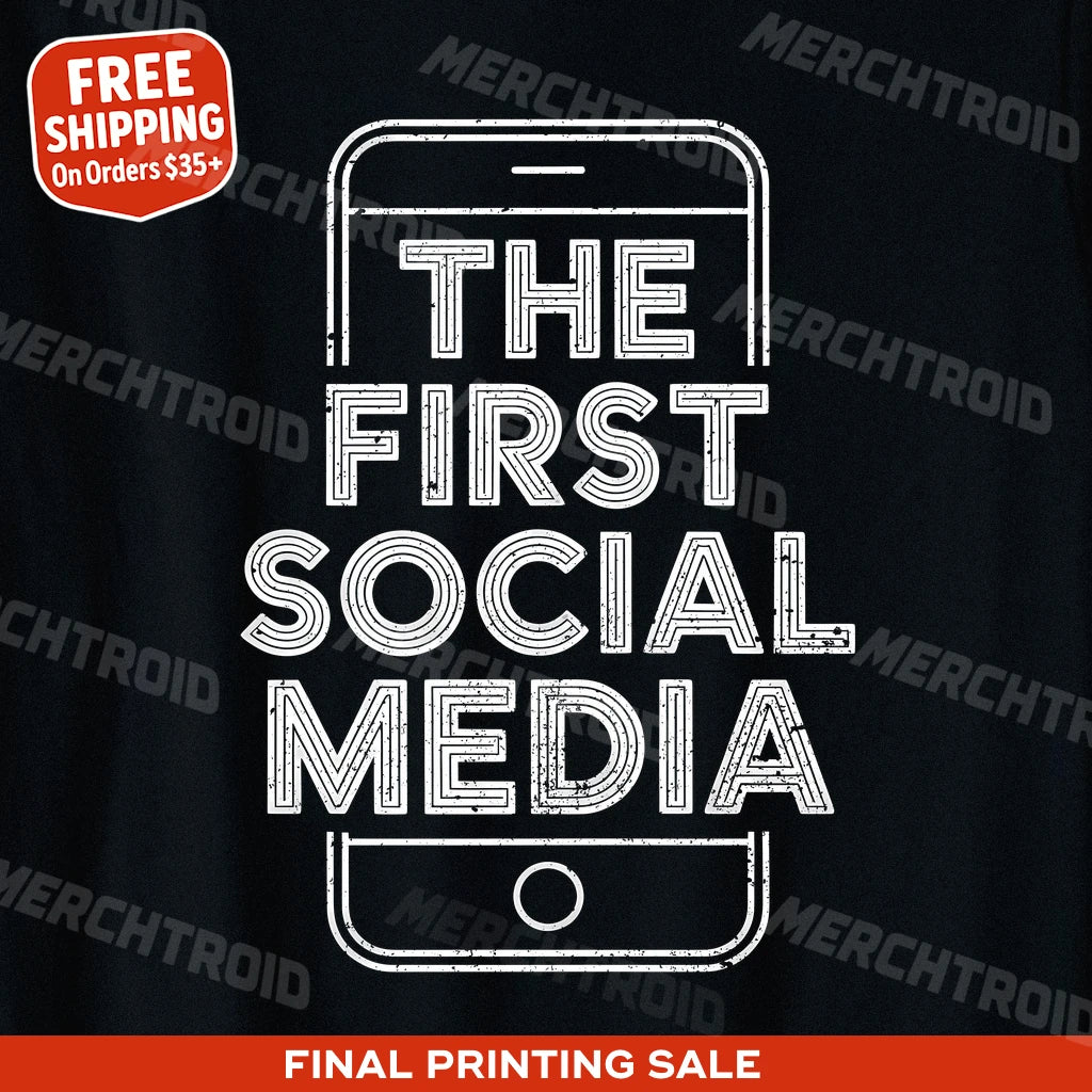 "The First Social Media" smartphone t shirt - product photo 10