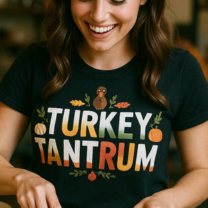 "Turkey Tantrum" thanksgiving shirts - product photo 7