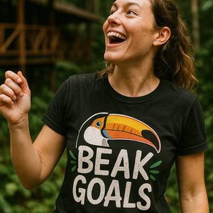 "Beak Goals" black toucan shirts - a birthday gift for toucan lover