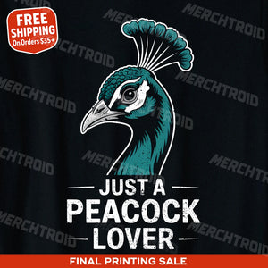 "Just a Peacock Lover" peacocks shirts - product photo 9