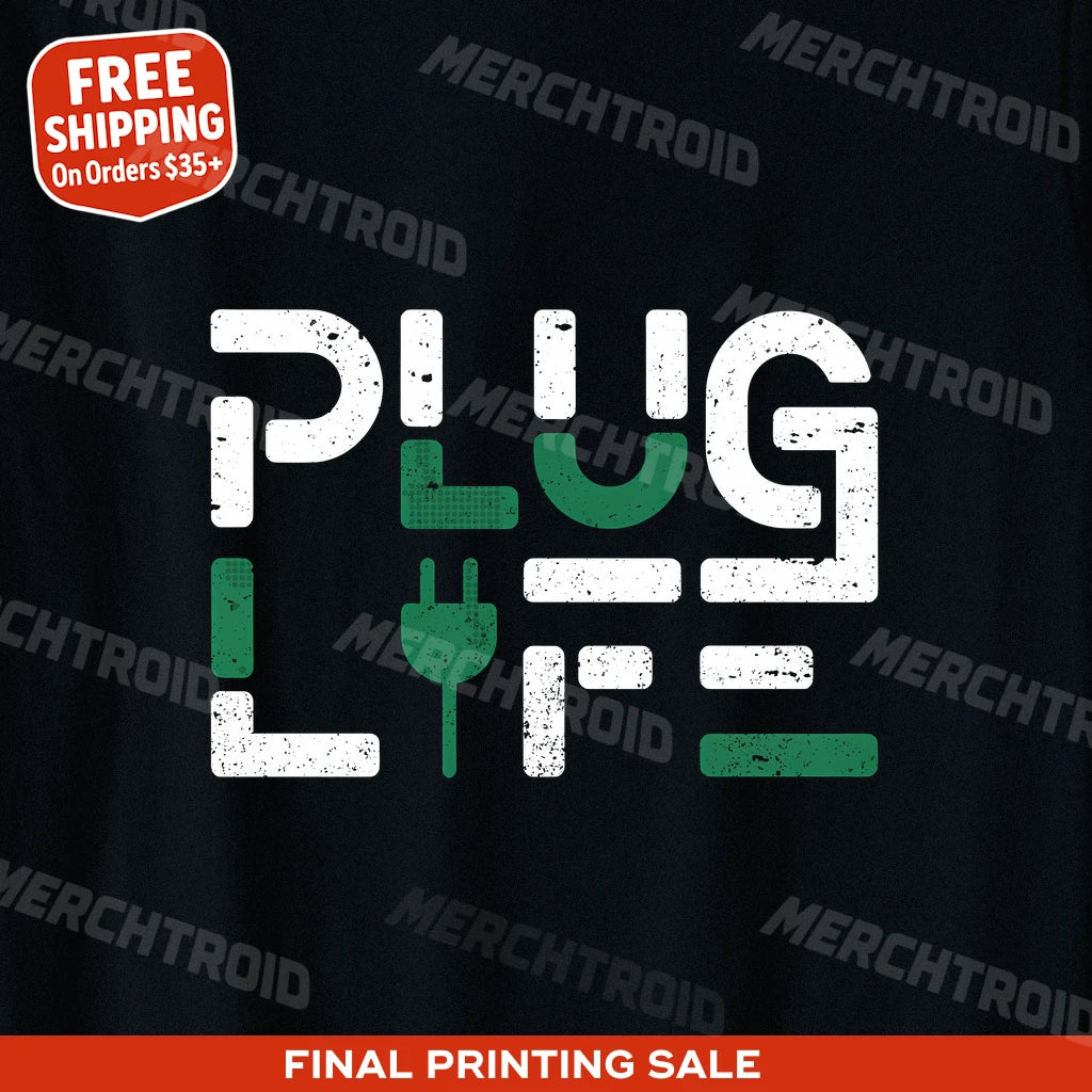 "Plug Life" electric car t shirt - product photo 10