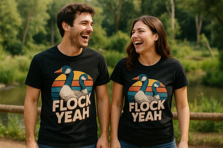 Person wearing the black geese t shirt graphic tee - 