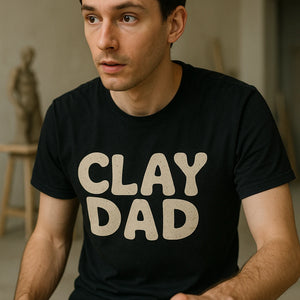 "Clay Dad" black sculpting t shirt - a birthday gift for sculpting lover
