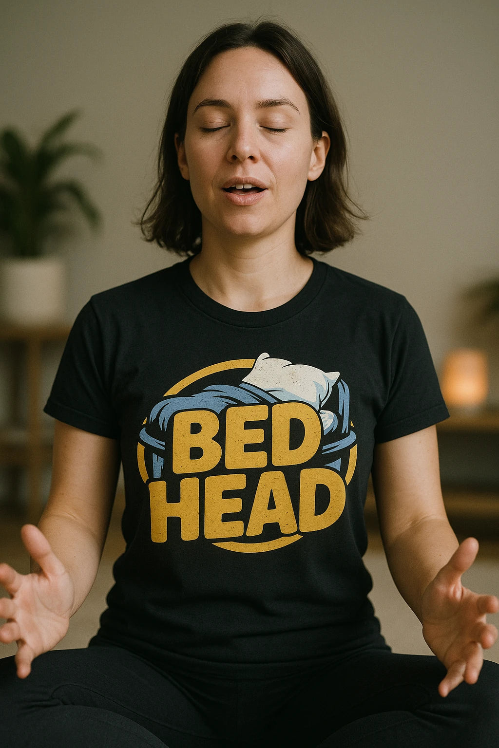 "Bed Head" button up sleep shirts - product photo 6