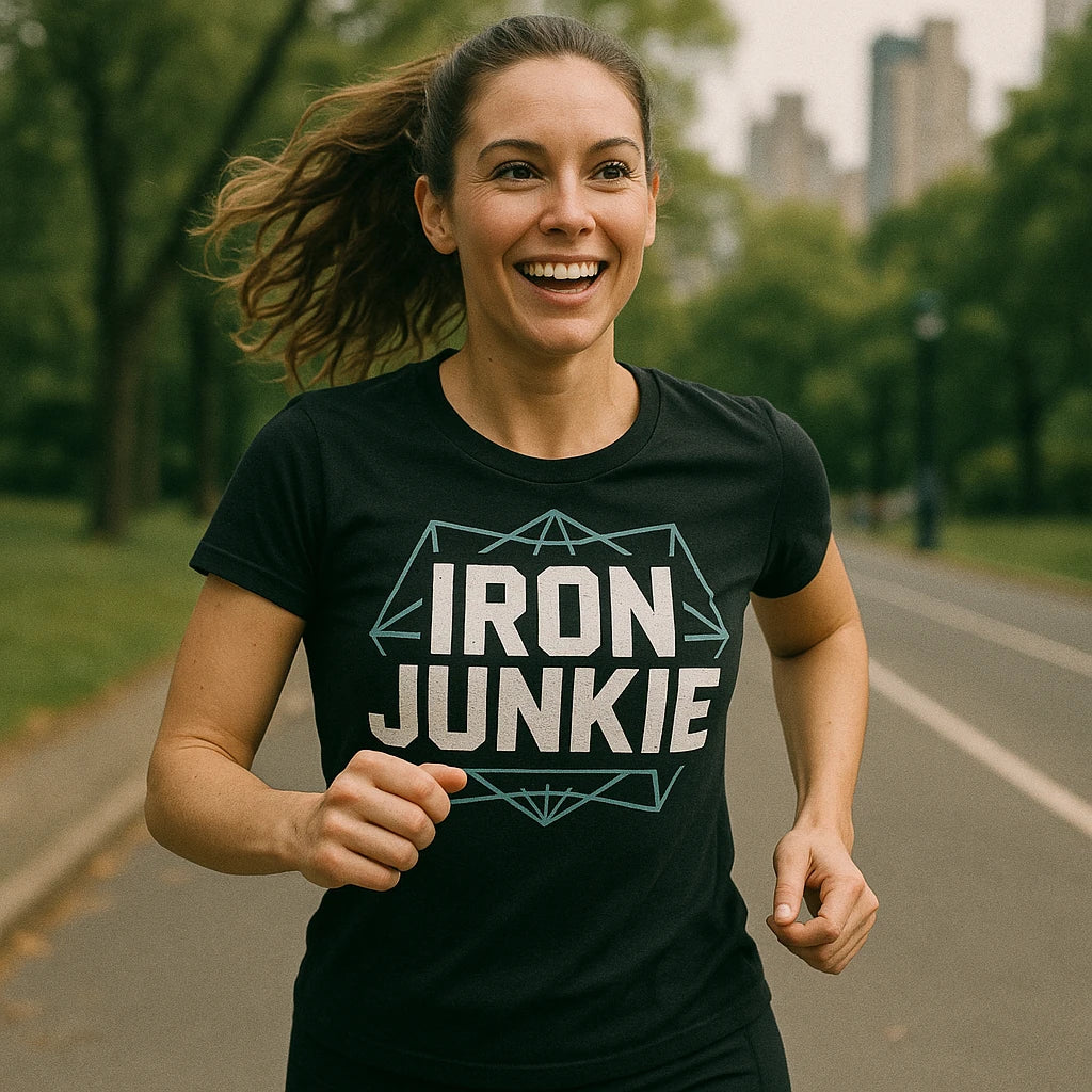 "Iron Junkie" best exercise shirts - product photo 7