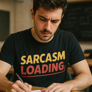 "Sarcasm Loading" comedy tee shirts - product photo 8