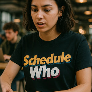 "Schedule Who" black entrepreneurs t shirt - a birthday gift for entrepreneurs lover