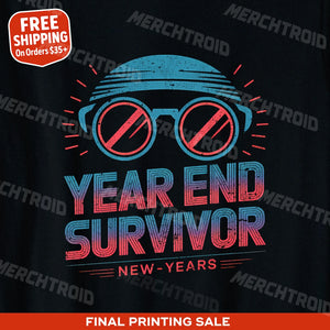 "Year End Survivor" new years eve shirts womens - product photo 9