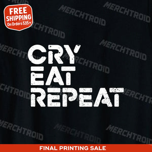 "Cry Eat Repeat" sleep deprived t shirt - product photo 9