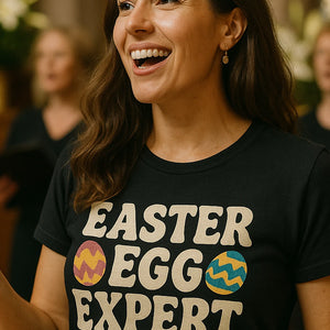 "Easter Egg Expert" ladies easter shirts - product photo 7