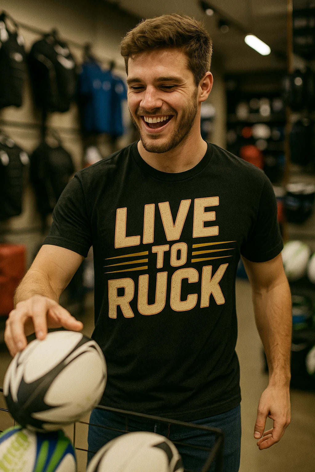 "Live To Ruck" rugby shirts - product photo 6